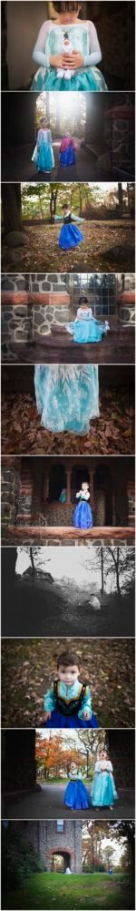 Elsa and Anna at the castle