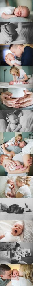 Lifestyle Newborn shoot with mom and dad in their home by Audrey Blake Photograpgy